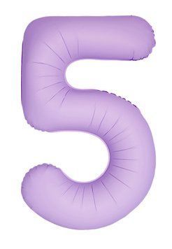 Куля фольгована фігурна Flexmetal Matte Slim "Цифра 5", Лаванда, 100 см SL-Lilac-5 фото