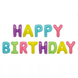 Фольгований надпис "Нappy Birthday", висота літери 40 см, різнокольоровий 3.0116 фото