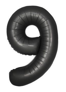 Куля фольгована фігурна Flexmetal Matte Slim "Цифра 9", Чорний, 100 см SL-Black-9 фото
