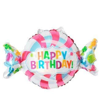 Фольгована кулька &ldquo;Цукерка Happy Birthday&rdquo;, 25 см 0.0354 фото