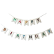 Прапорці "Нappy Birthday", білі різнокольорові, 2 м (16&times;12 см)  3.0054 фото
