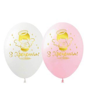 Латексні кульки 12" (30 см) З Хрещенням Л-25 фото