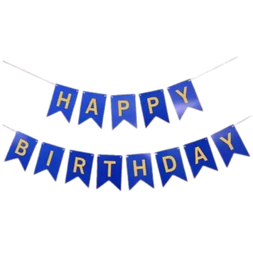 Прапорці "Нappy Birthday", сині, 2 м (16&times;12 см)  3.0048 фото