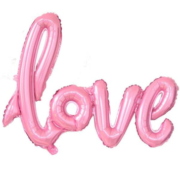 Фольгований напис "Love", 100&times;72 см, рожевий 3.1048 фото