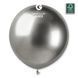 Латексна кулька Shiny 19" (48cm), Срібло 306934 фото 1