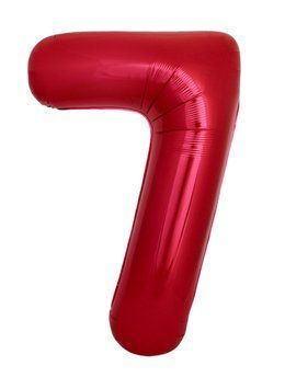 Куля фольгована фігурна Flexmetal Matte Slim "Цифра 7", Червоний, 100 см SL-Red-7 фото