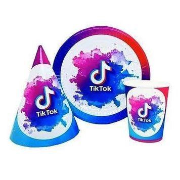Набір посуду паперовий одноразовий "TIK ТOK", 10 персон 4.0004 фото