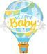 Фольгована кулька "Повітряна куля Welcome Baby", блакитний, 61&times;80 см 0.0930 фото